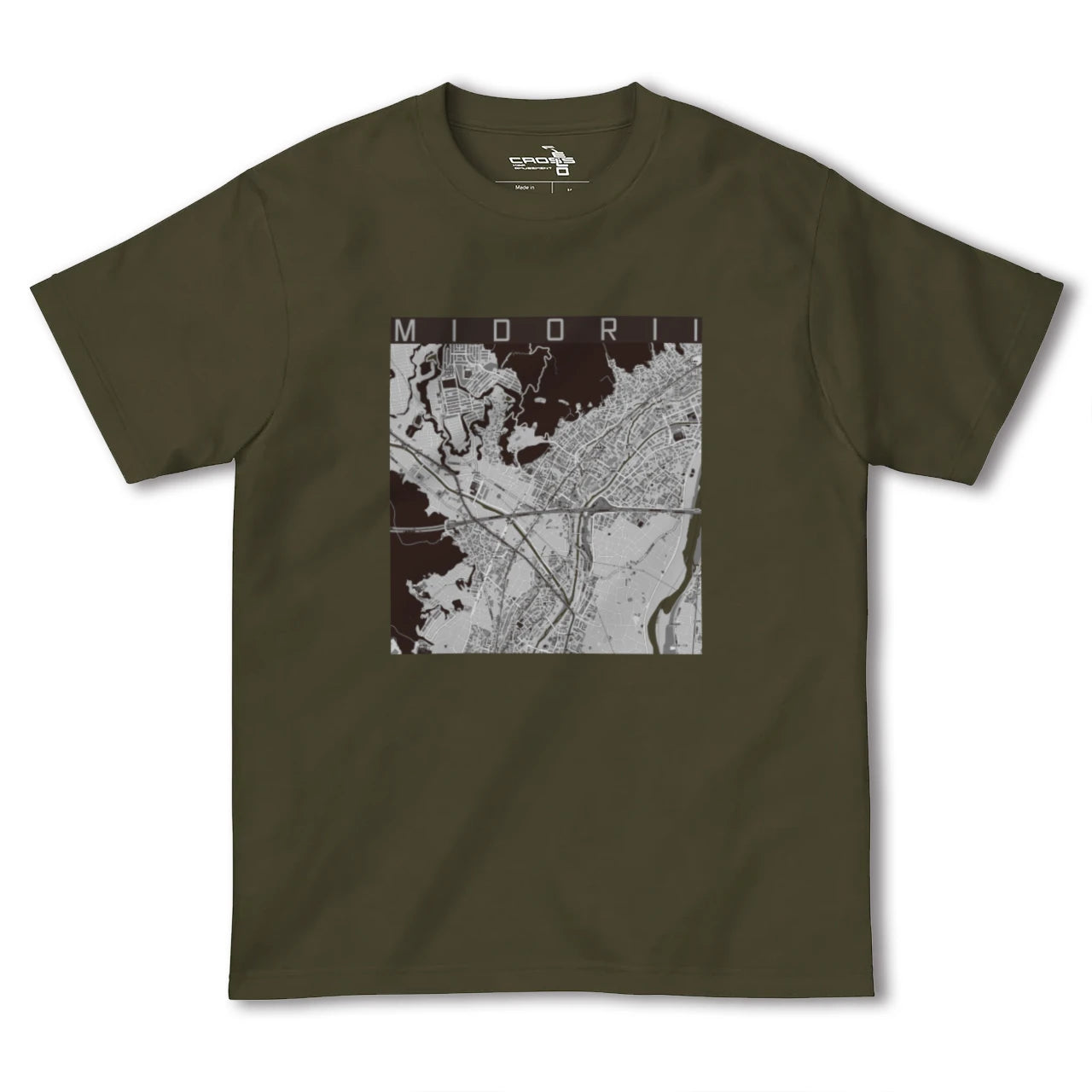 【緑井(広島県)】地図柄ヘビーウェイトTシャツ
