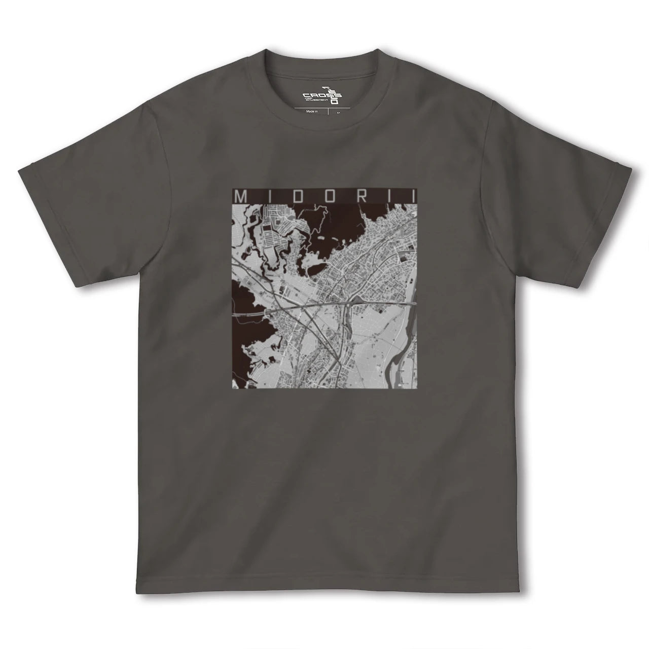 【緑井(広島県)】地図柄ヘビーウェイトTシャツ