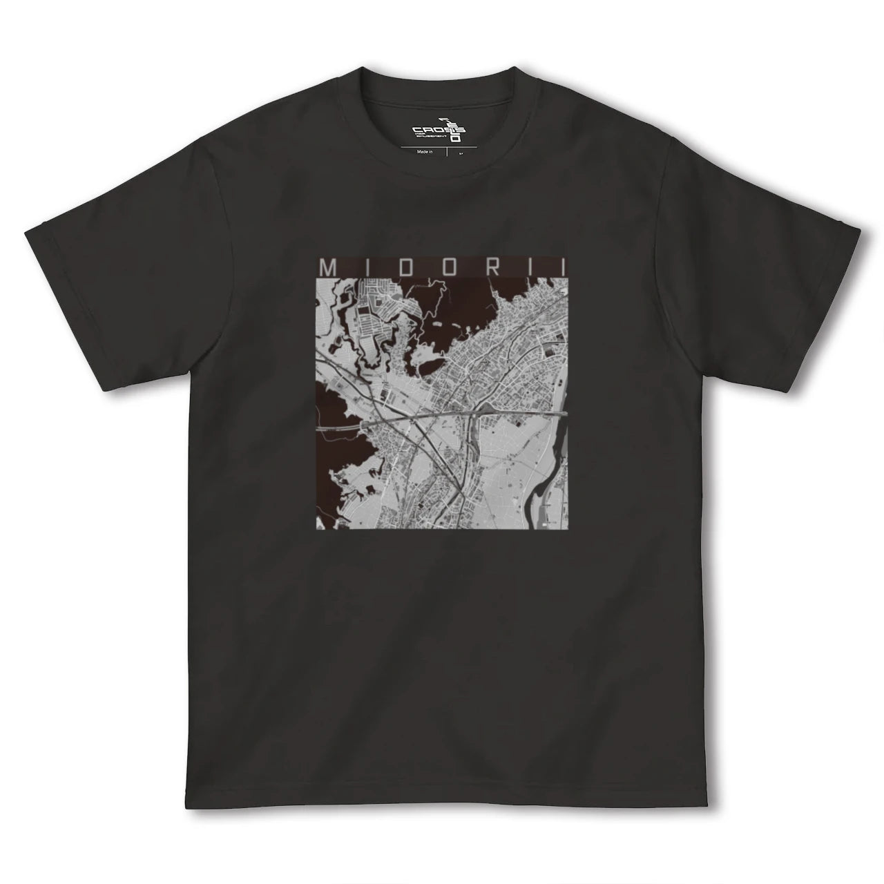【緑井(広島県)】地図柄ヘビーウェイトTシャツ