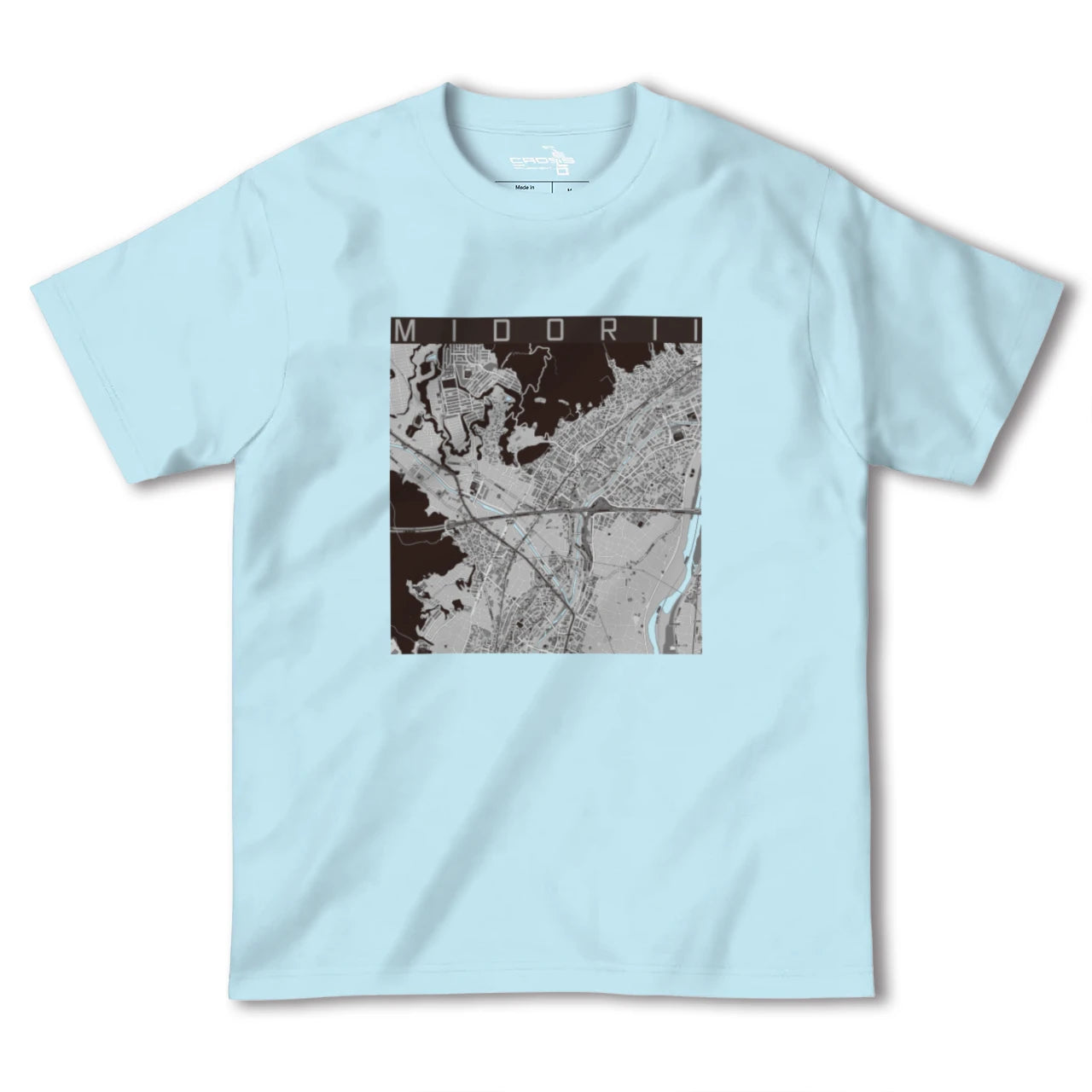【緑井(広島県)】地図柄ヘビーウェイトTシャツ