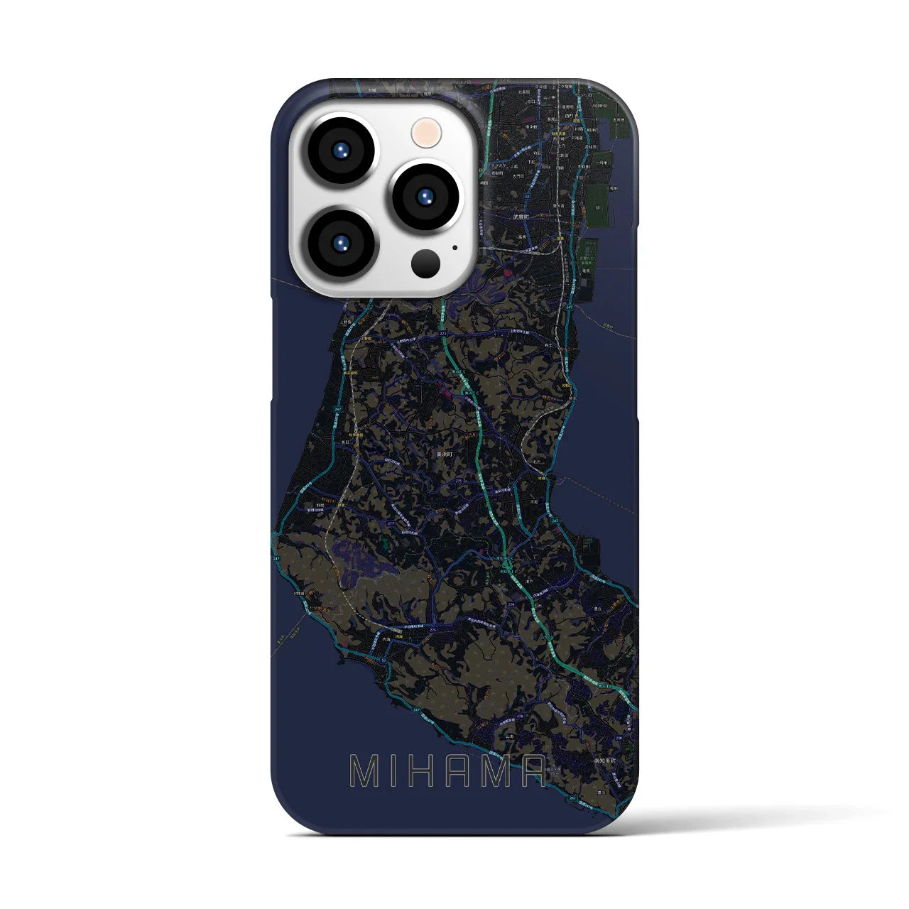 【美浜(愛知県)】地図柄iPhoneケース(バックカバータイプ)