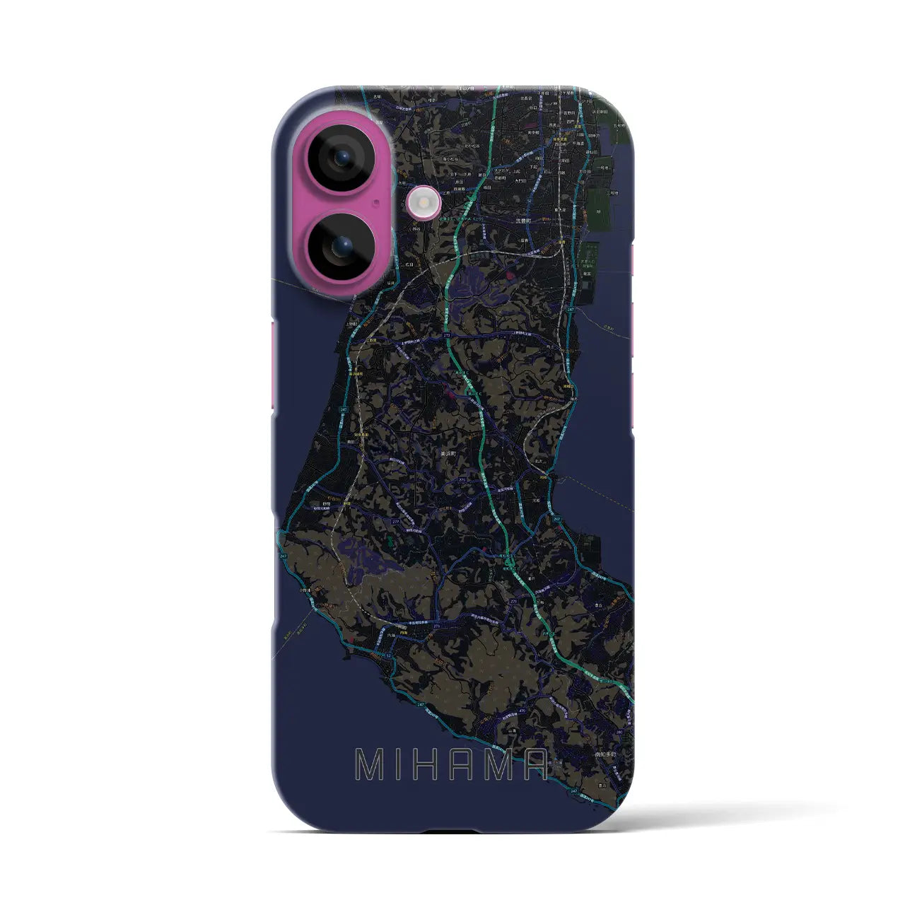 【美浜(愛知県)】地図柄iPhoneケース(バックカバータイプ)