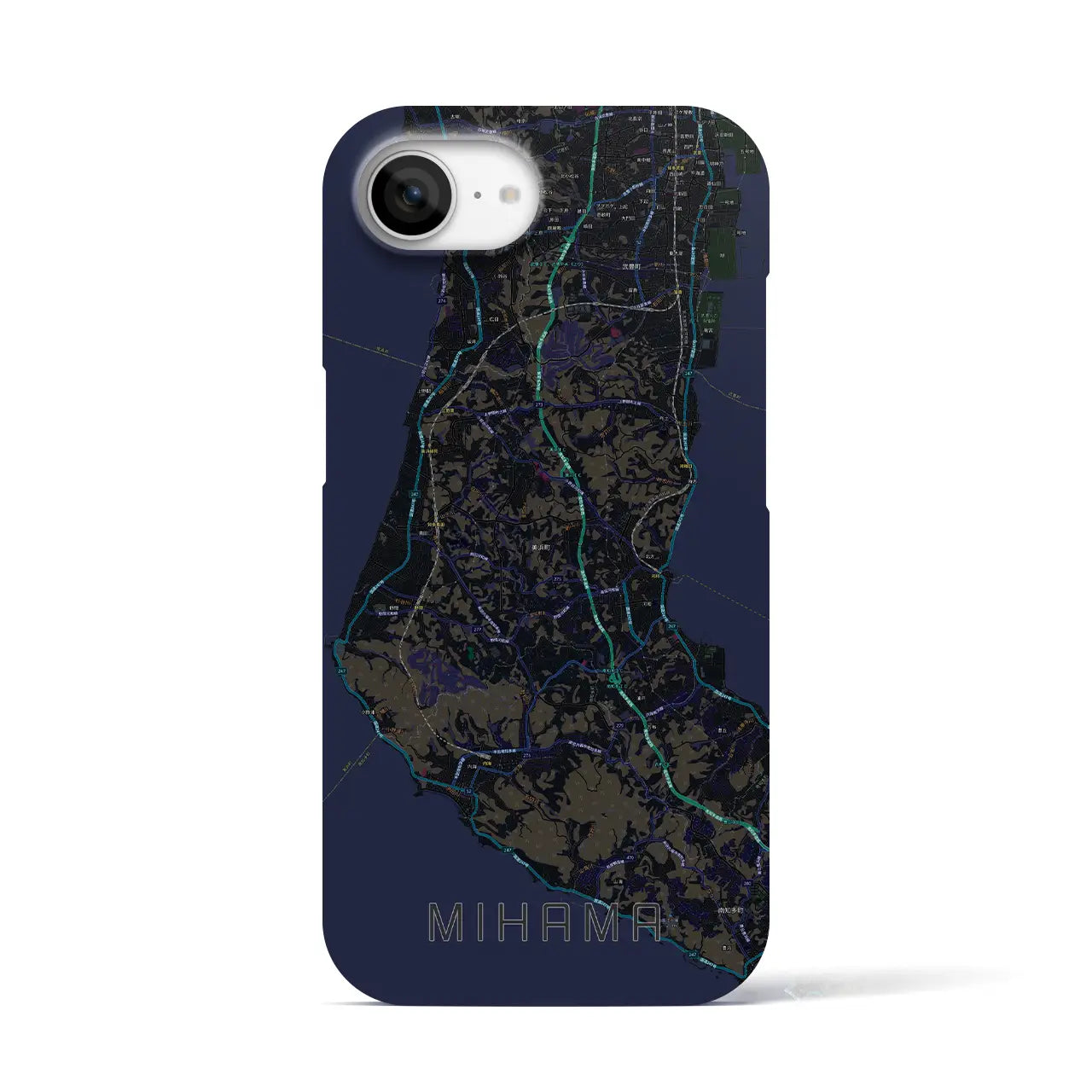 【美浜(愛知県)】地図柄iPhoneケース(バックカバータイプ)