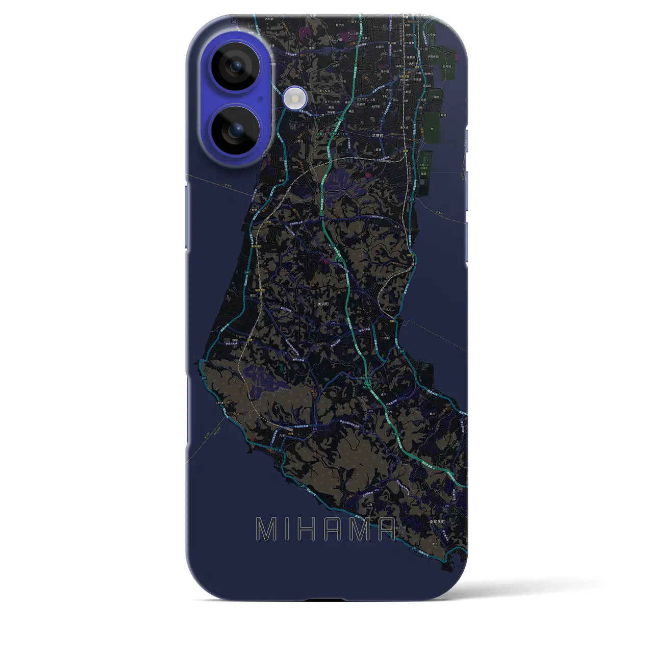 【美浜(愛知県)】地図柄iPhoneケース(バックカバータイプ)