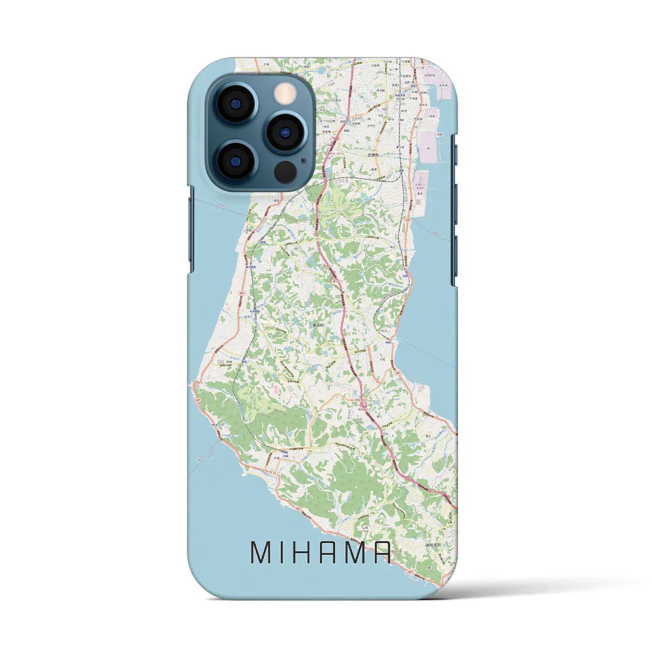 【美浜(愛知県)】地図柄iPhoneケース(バックカバータイプ)