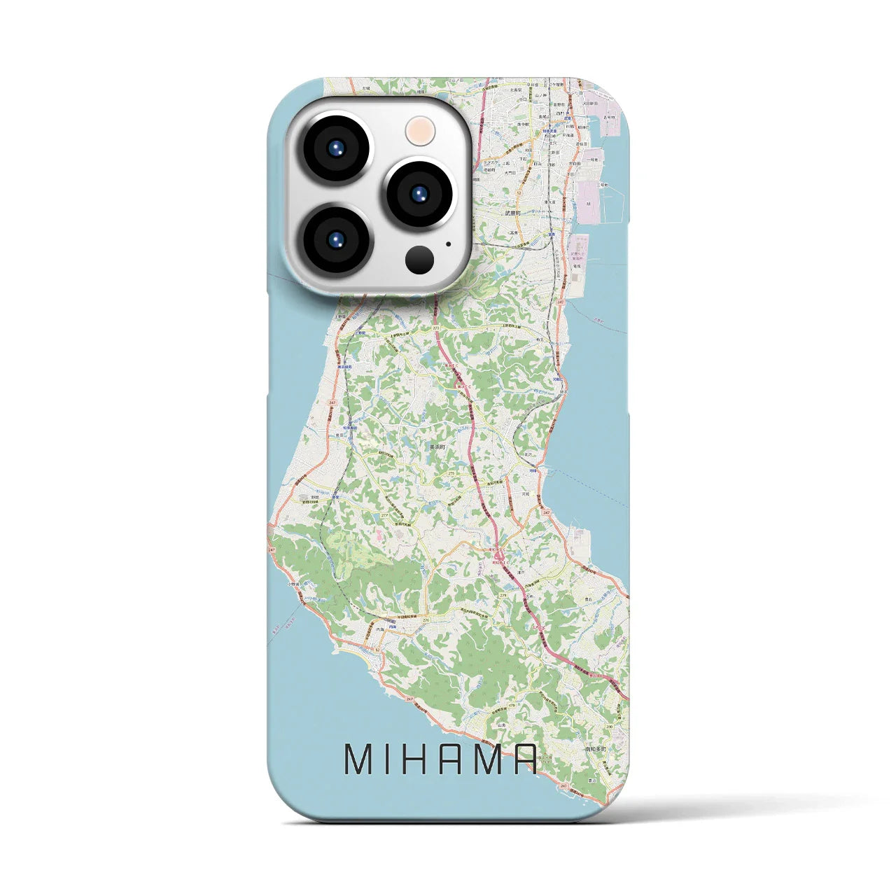 【美浜(愛知県)】地図柄iPhoneケース(バックカバータイプ)