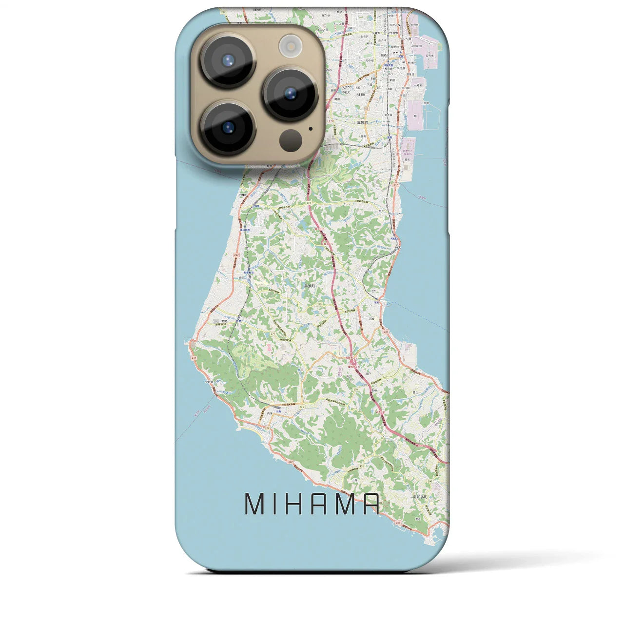 【美浜(愛知県)】地図柄iPhoneケース(バックカバータイプ)