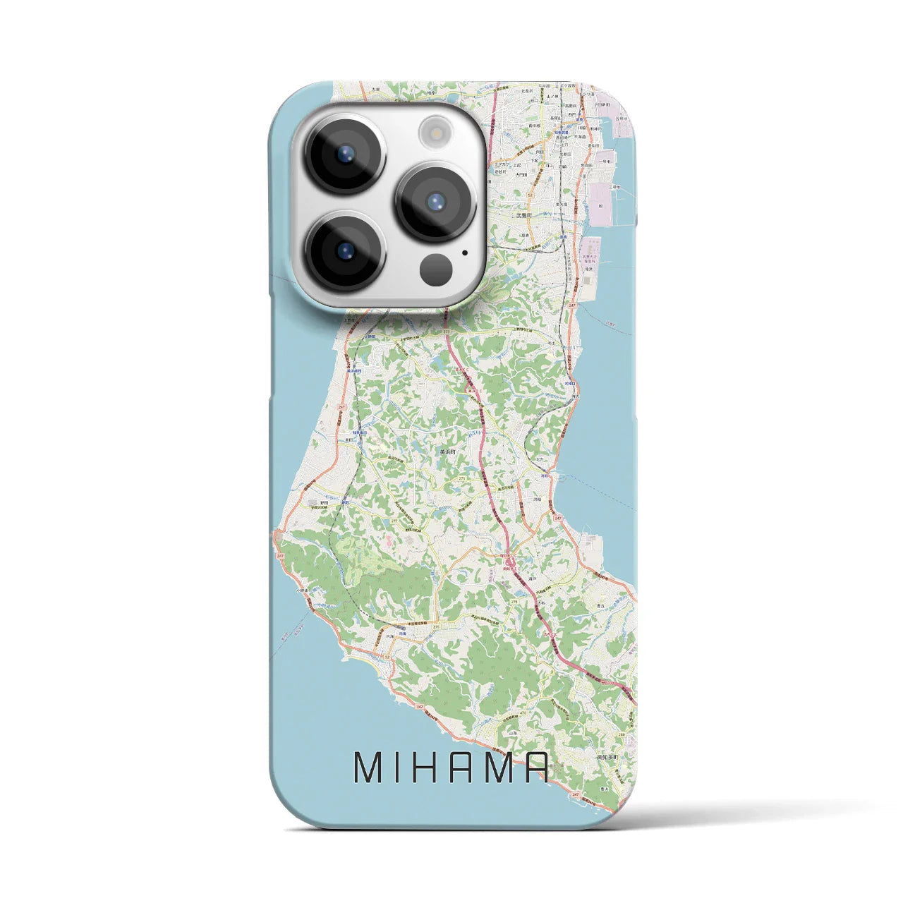 【美浜(愛知県)】地図柄iPhoneケース(バックカバータイプ)