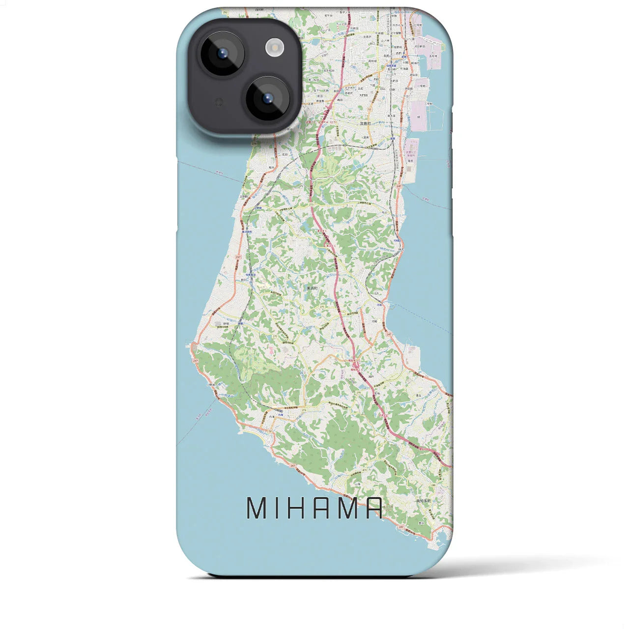 【美浜(愛知県)】地図柄iPhoneケース(バックカバータイプ)