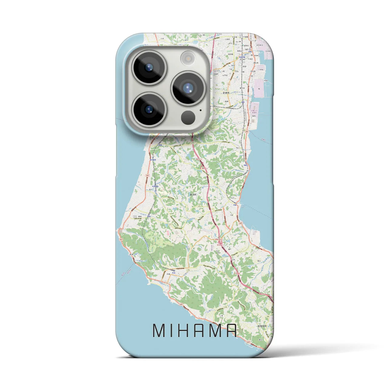 【美浜(愛知県)】地図柄iPhoneケース(バックカバータイプ)