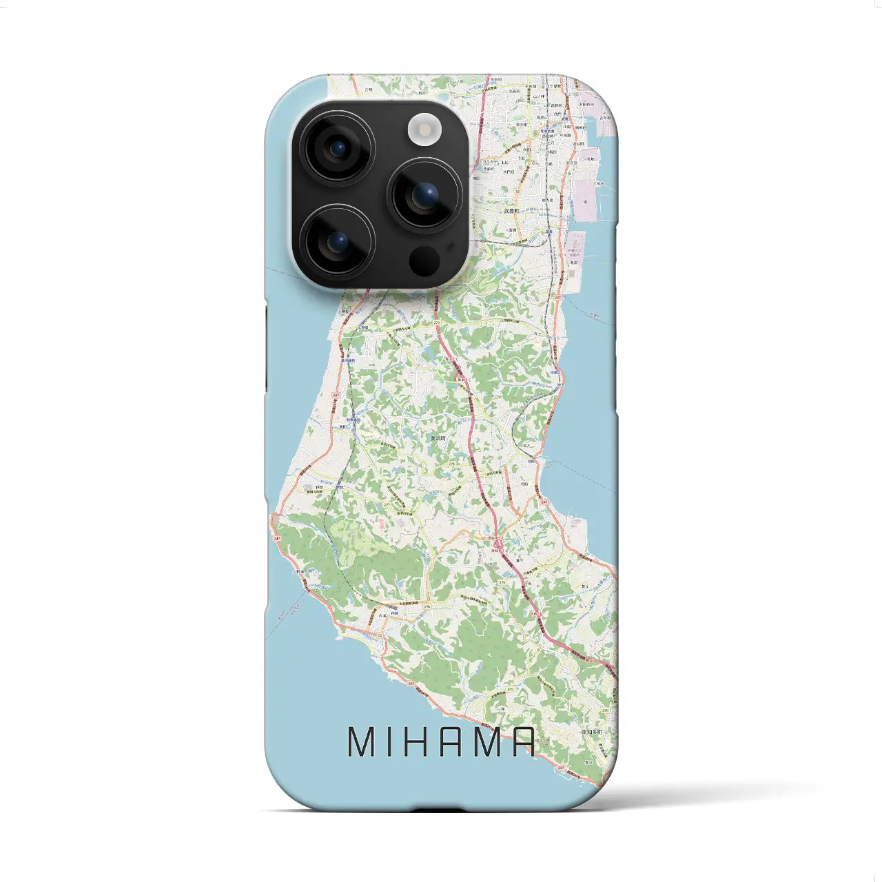【美浜(愛知県)】地図柄iPhoneケース(バックカバータイプ)