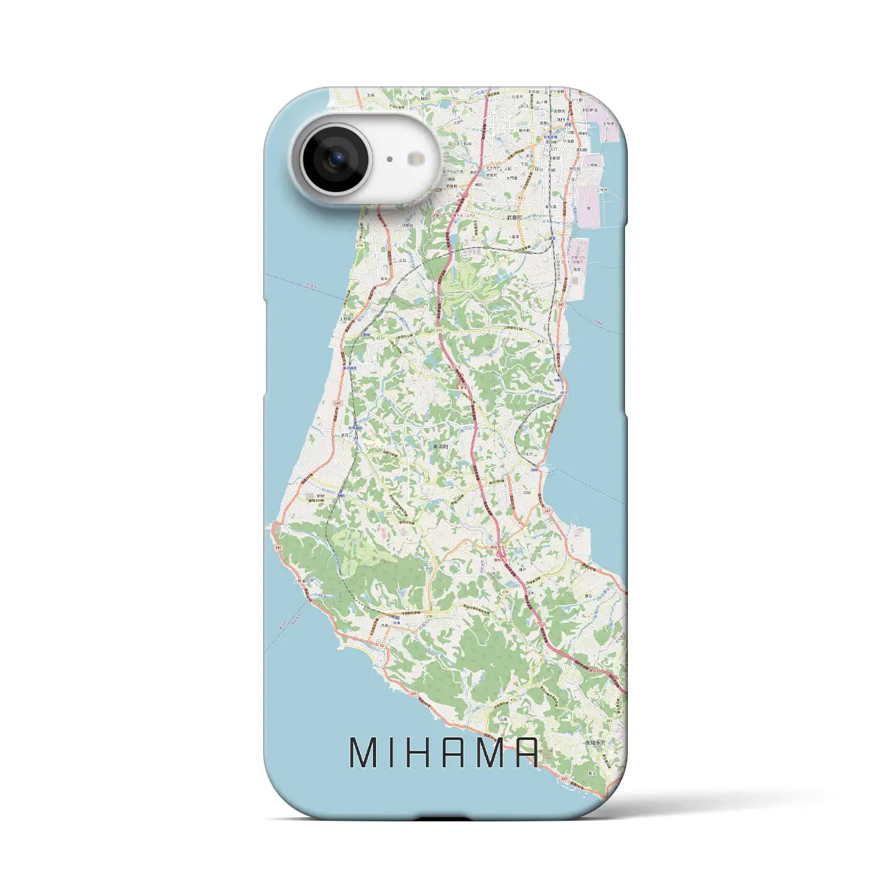【美浜(愛知県)】地図柄iPhoneケース(バックカバータイプ)