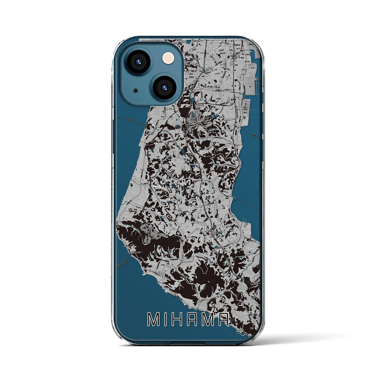 【美浜(愛知県)】地図柄iPhoneケース(クリアタイプ)