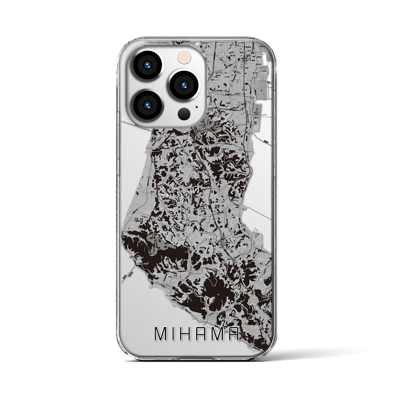 【美浜(愛知県)】地図柄iPhoneケース(クリアタイプ)