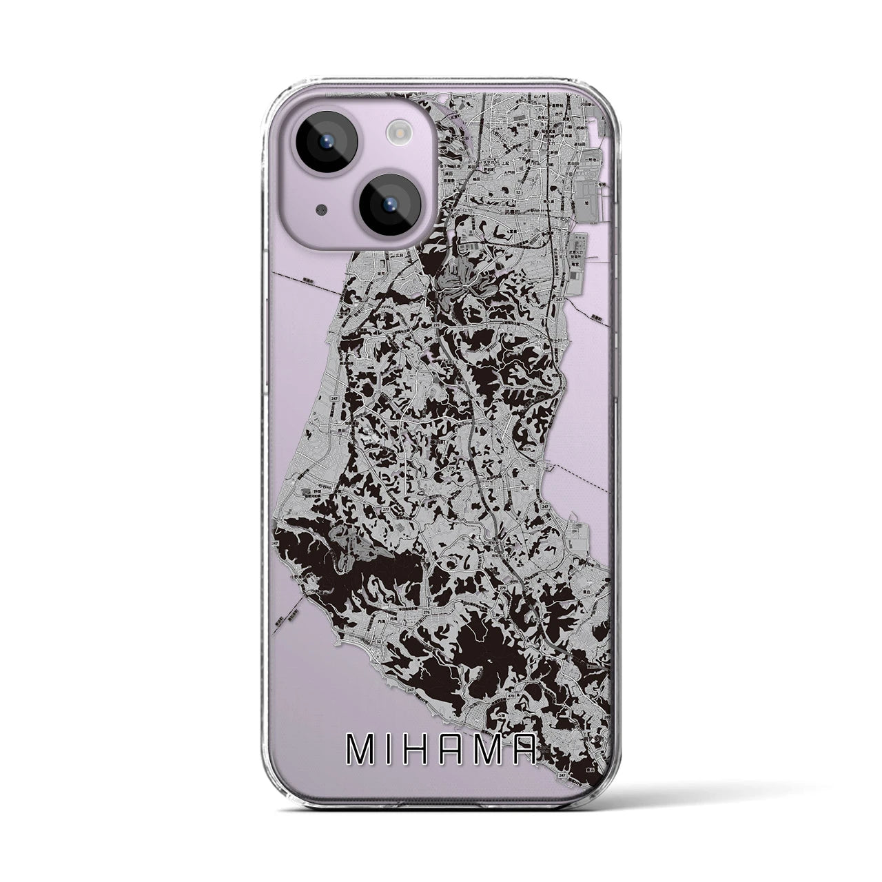 【美浜(愛知県)】地図柄iPhoneケース(クリアタイプ)