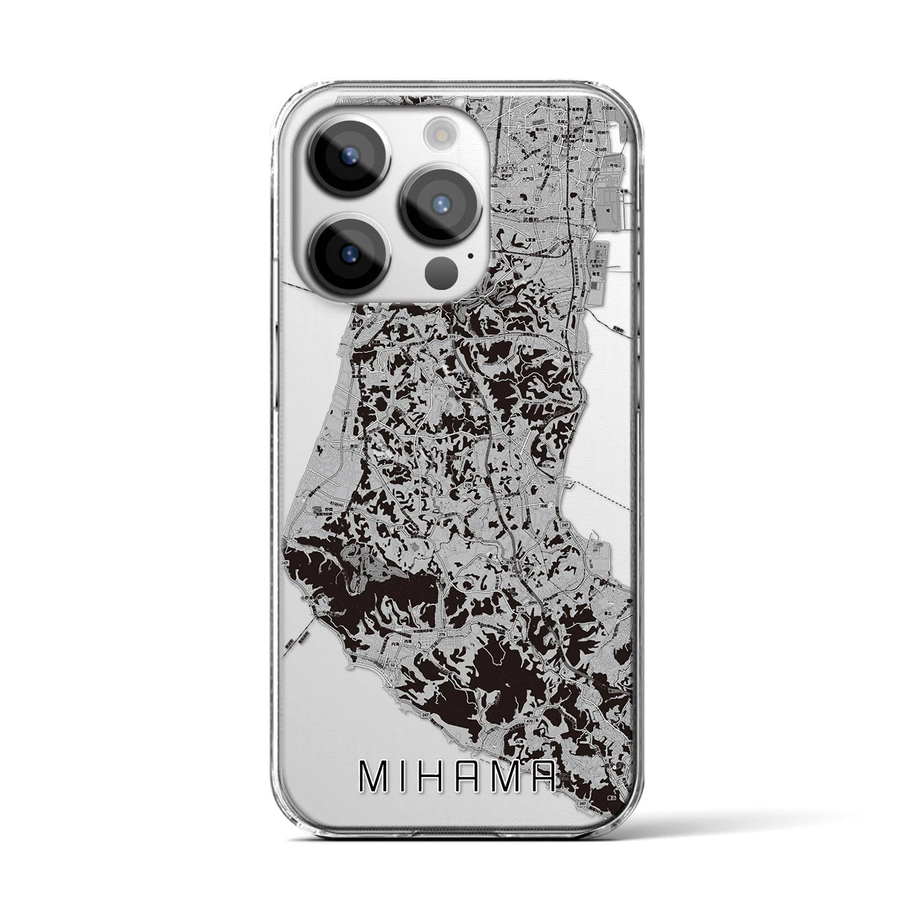 【美浜(愛知県)】地図柄iPhoneケース(クリアタイプ)