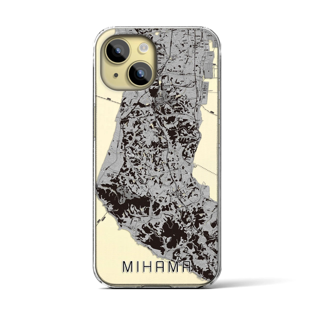 【美浜(愛知県)】地図柄iPhoneケース(クリアタイプ)