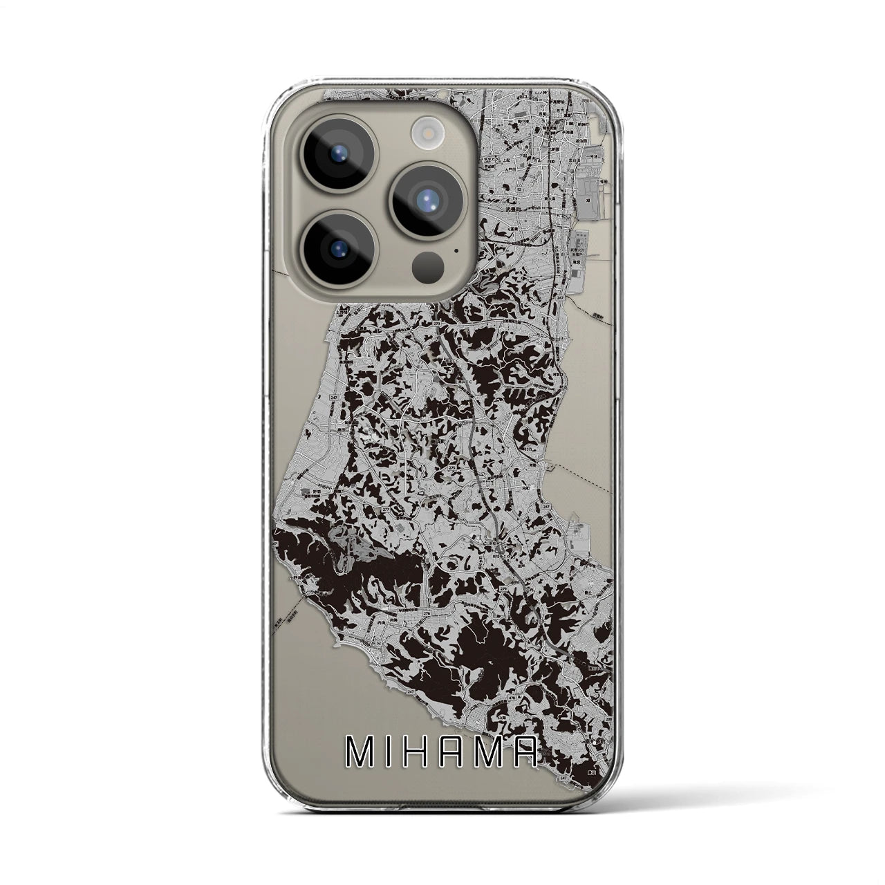 【美浜(愛知県)】地図柄iPhoneケース(クリアタイプ)