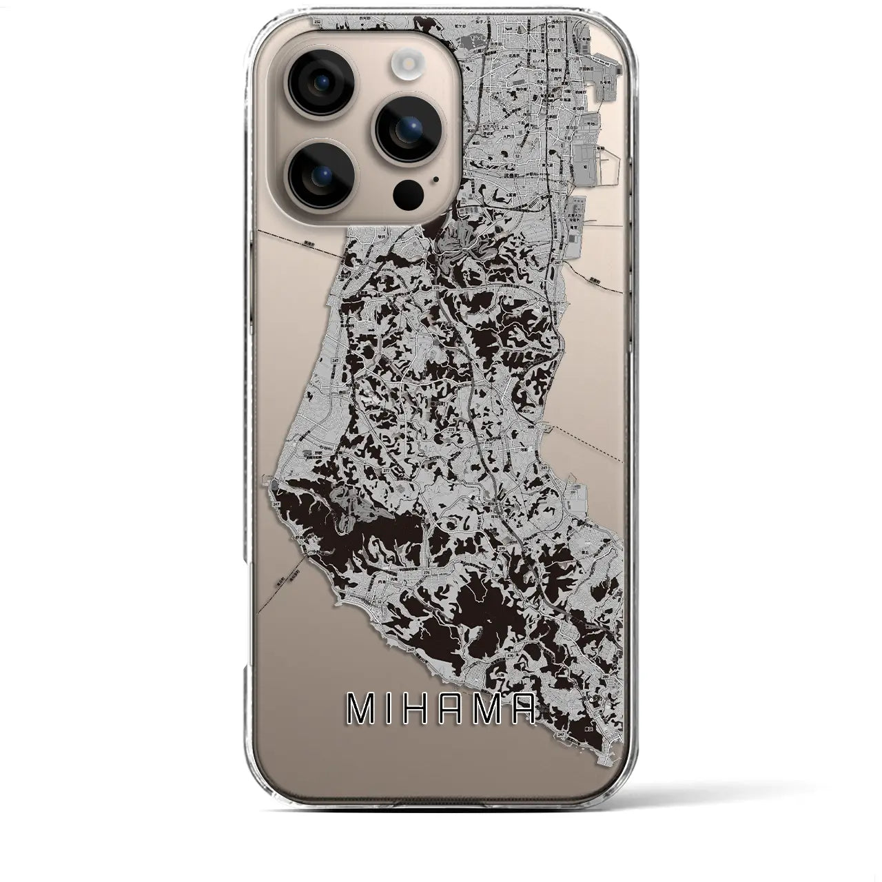 【美浜(愛知県)】地図柄iPhoneケース(クリアタイプ)