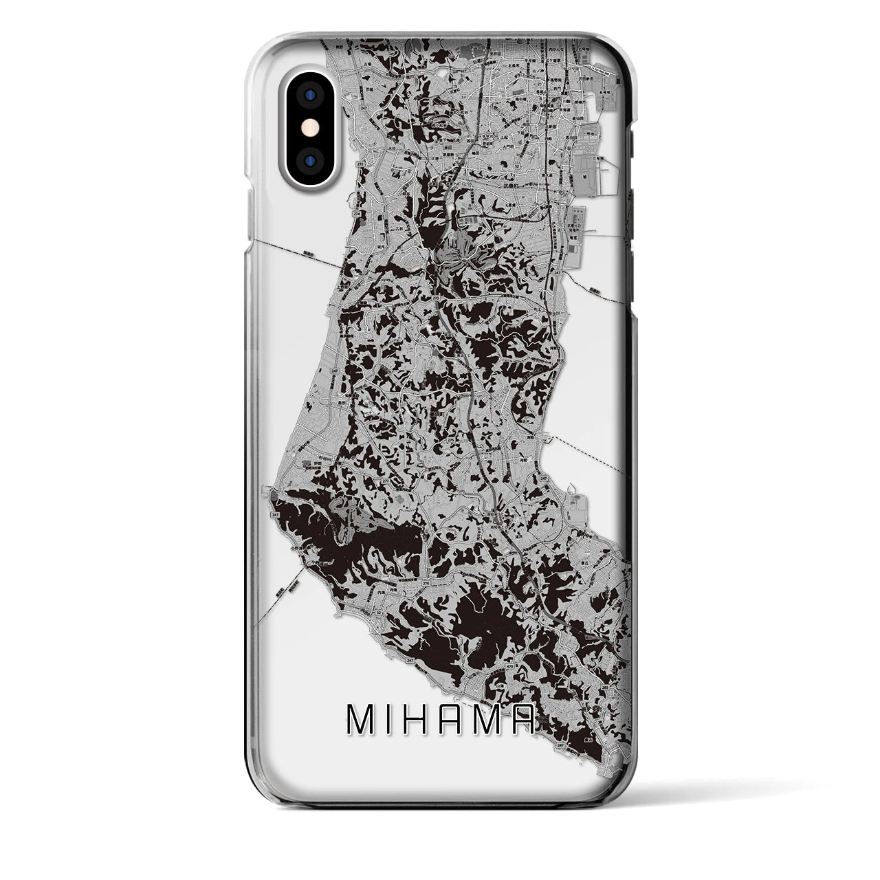 【美浜(愛知県)】地図柄iPhoneケース(クリアタイプ)