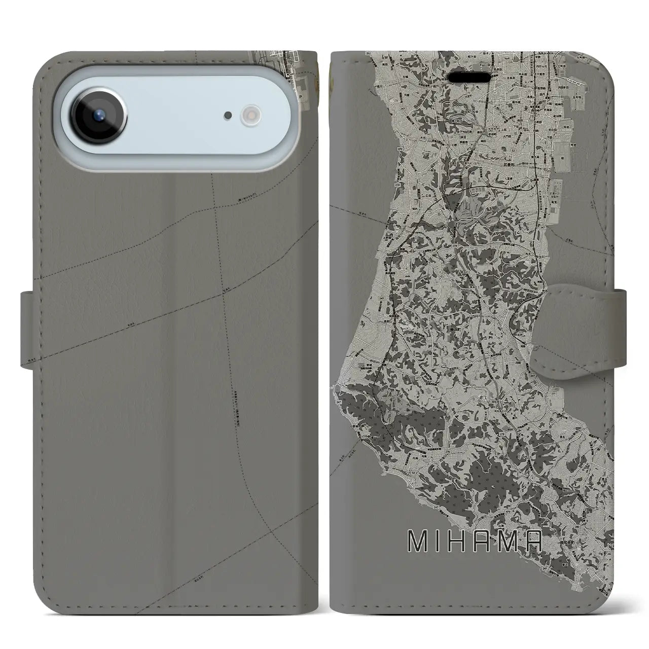 【美浜(愛知県)】地図柄iPhoneケース(手帳タイプ)