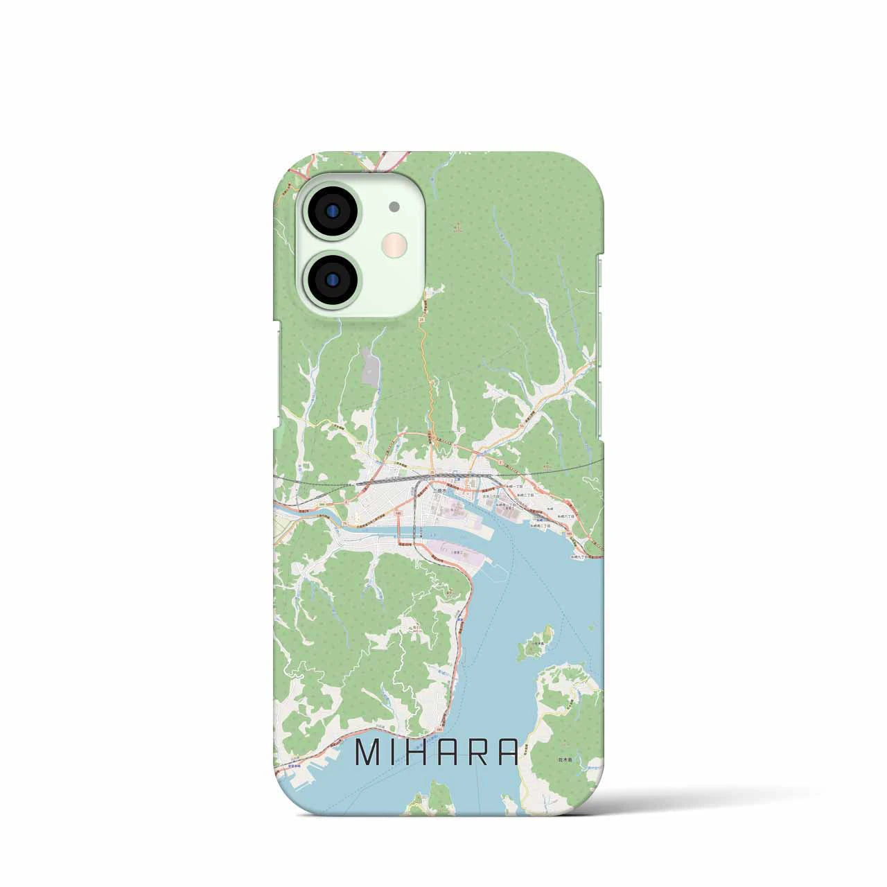 【三原(広島県)】地図柄iPhoneケース(バックカバータイプ)