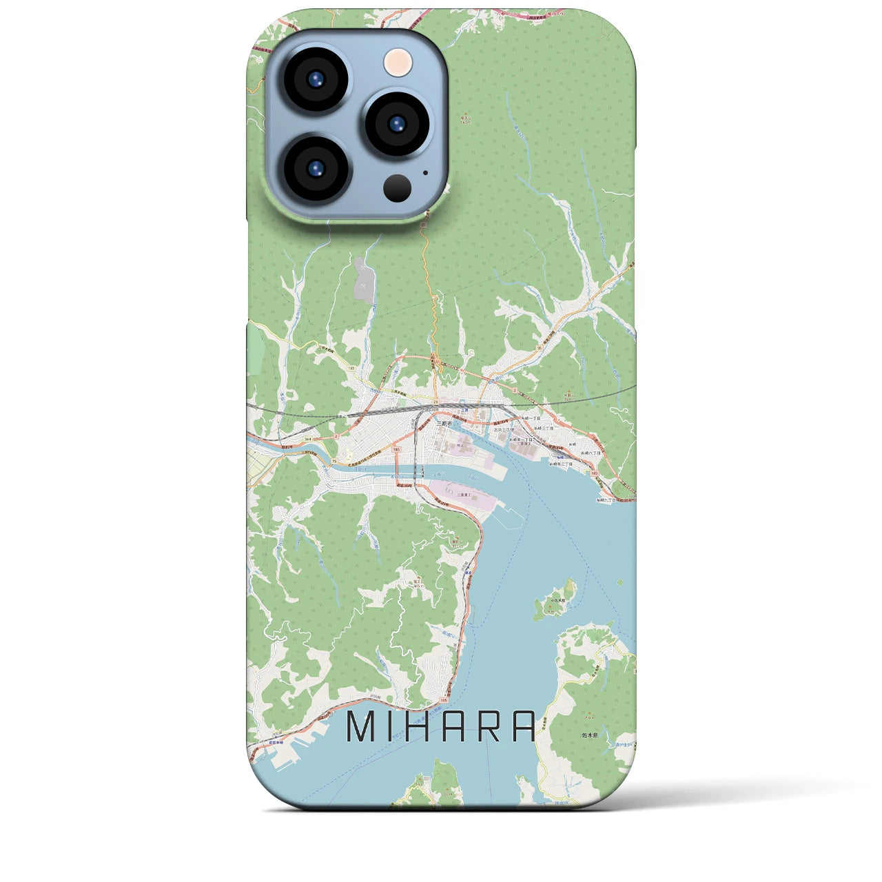 【三原(広島県)】地図柄iPhoneケース(バックカバータイプ)