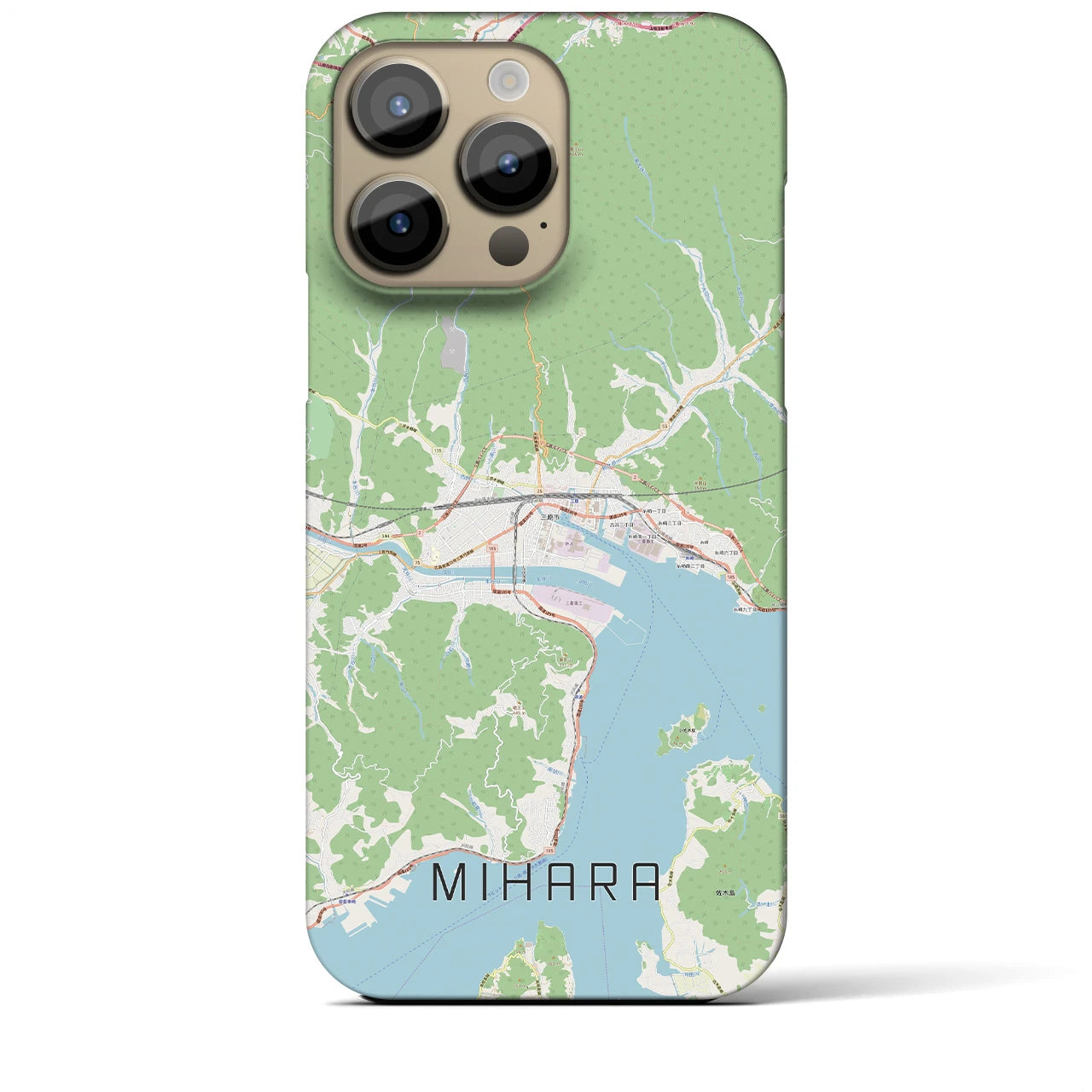 【三原(広島県)】地図柄iPhoneケース(バックカバータイプ)