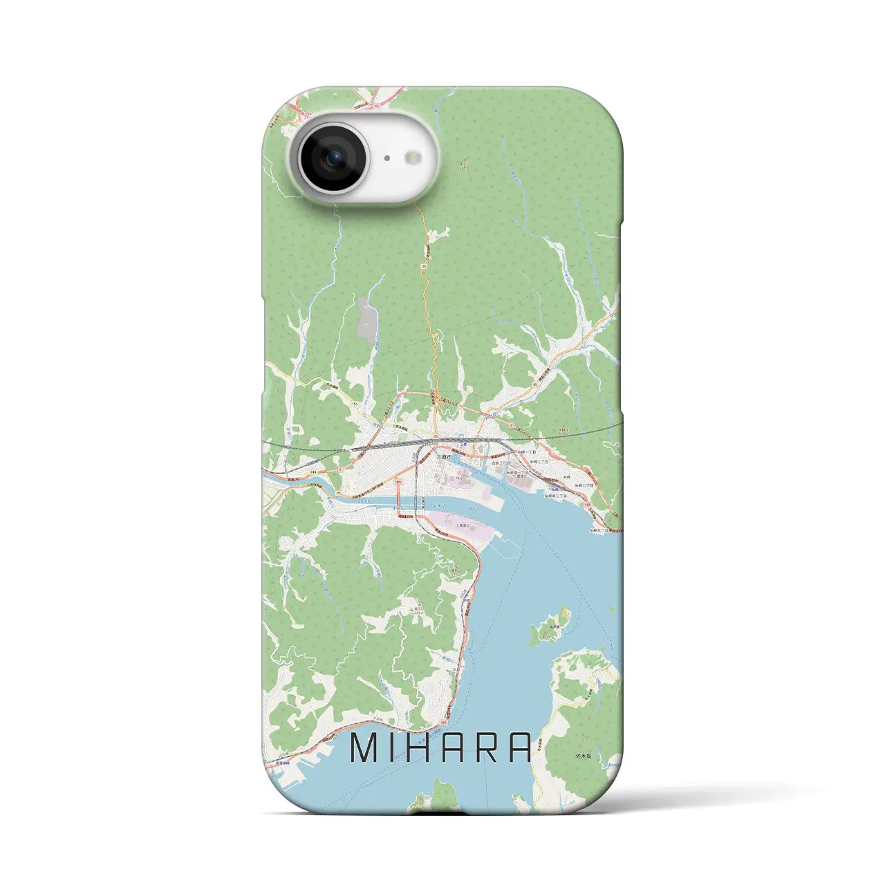 【三原(広島県)】地図柄iPhoneケース(バックカバータイプ)