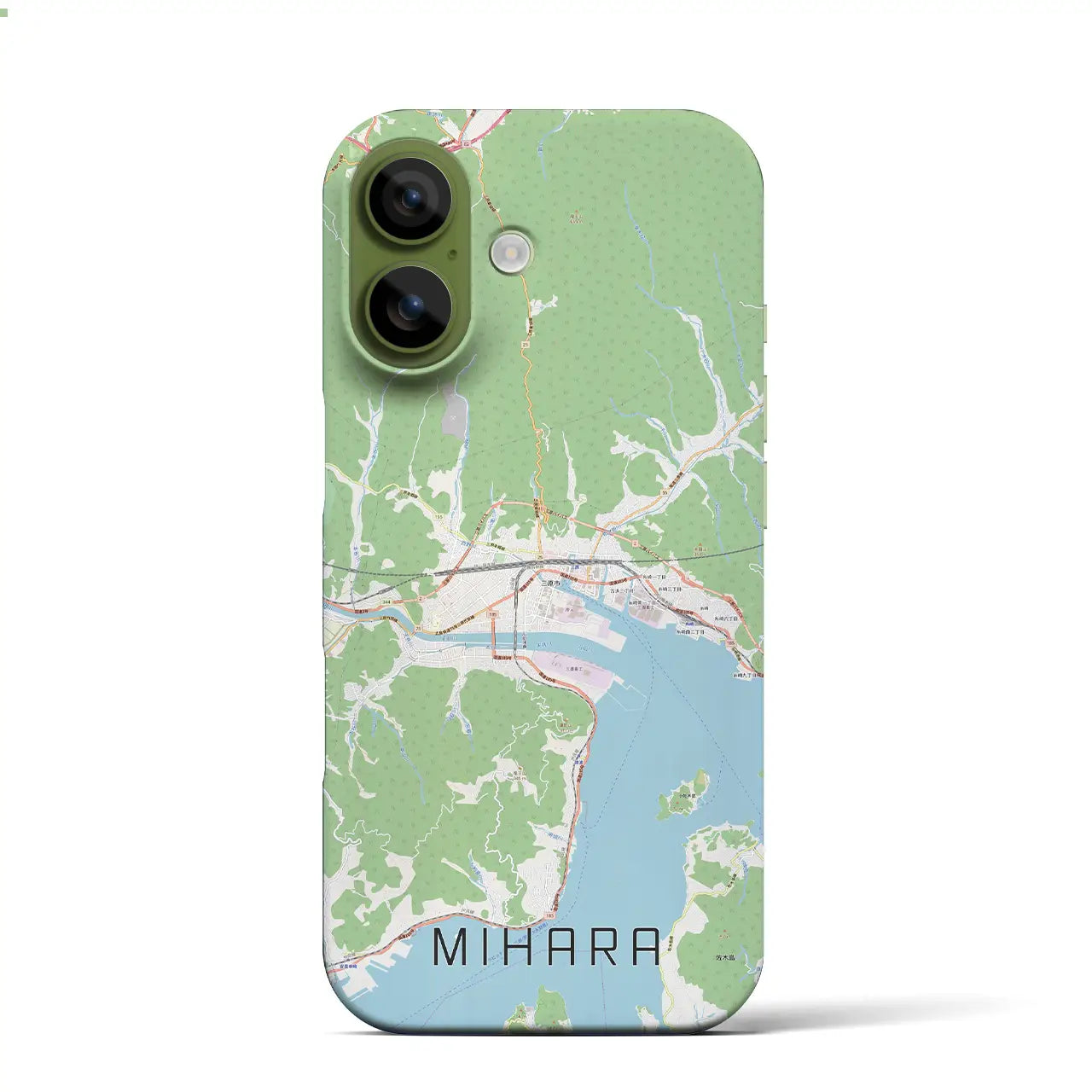 【三原(広島県)】地図柄iPhoneケース(バックカバータイプ)