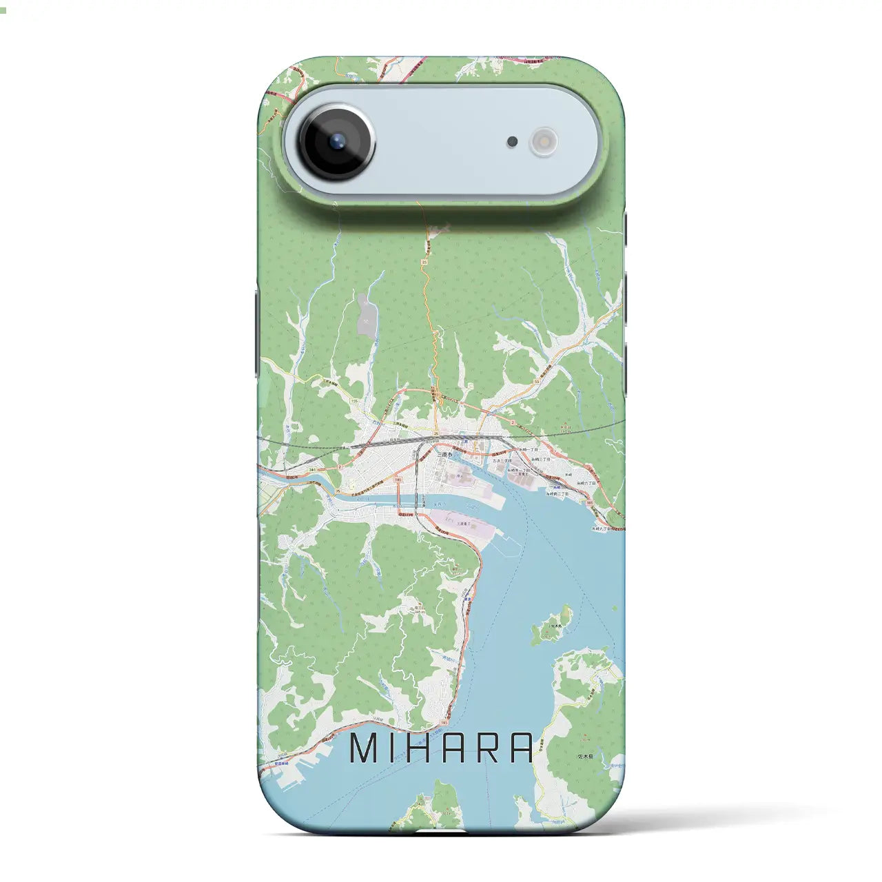 【三原(広島県)】地図柄iPhoneケース(バックカバータイプ)
