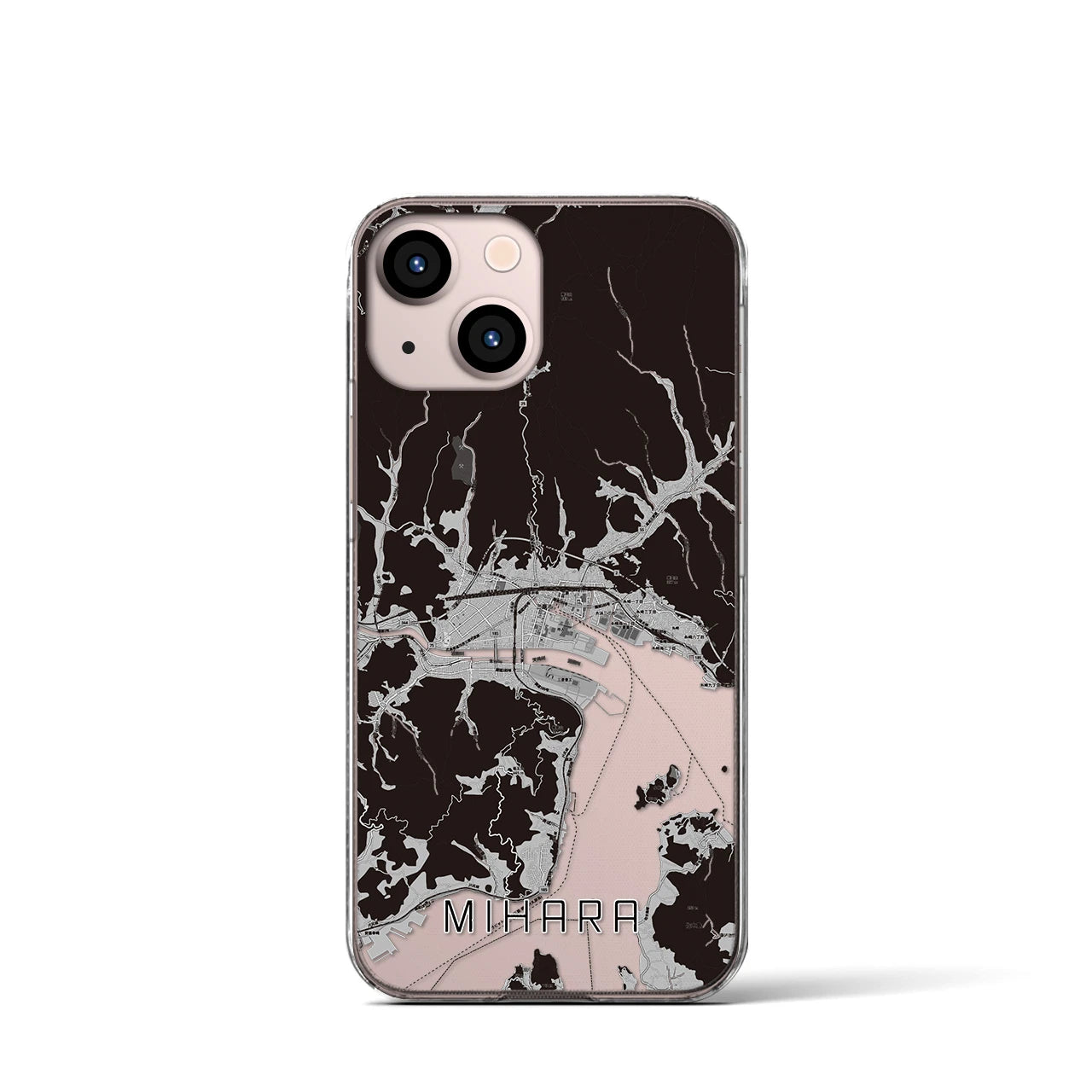 【三原(広島県)】地図柄iPhoneケース(クリアタイプ)