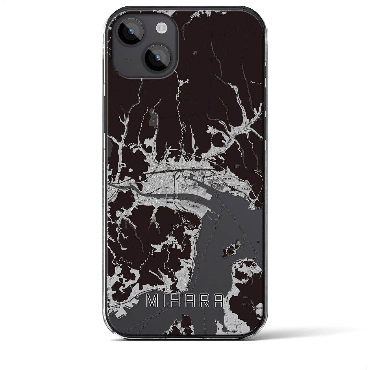 【三原(広島県)】地図柄iPhoneケース(クリアタイプ)