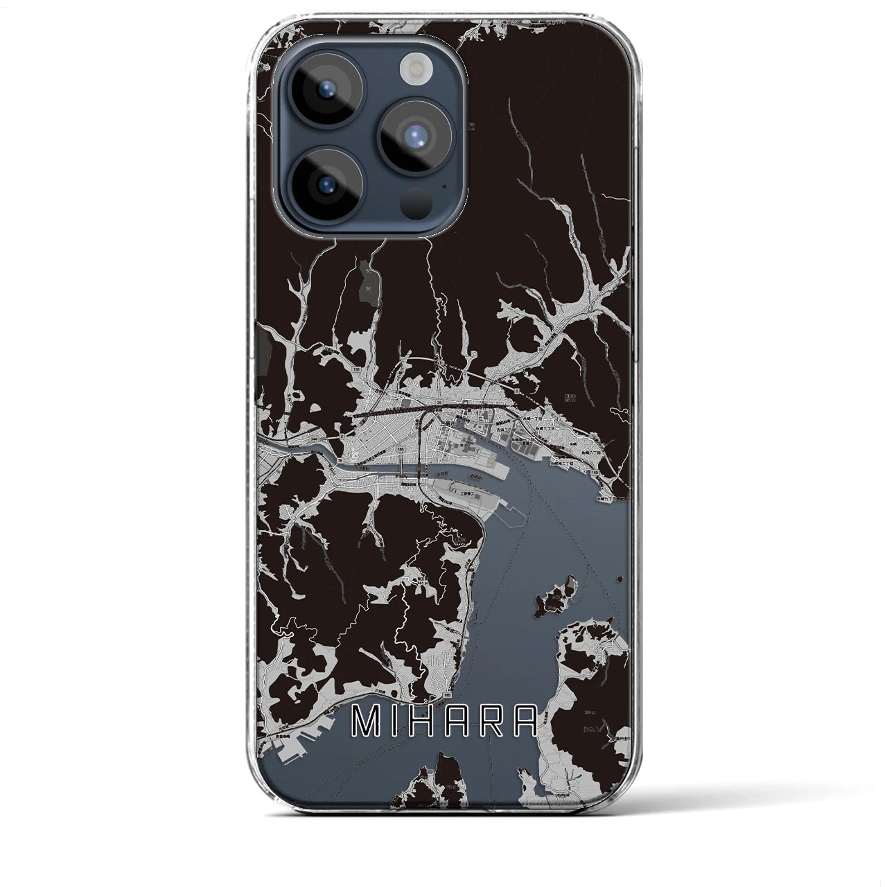 【三原(広島県)】地図柄iPhoneケース(クリアタイプ)