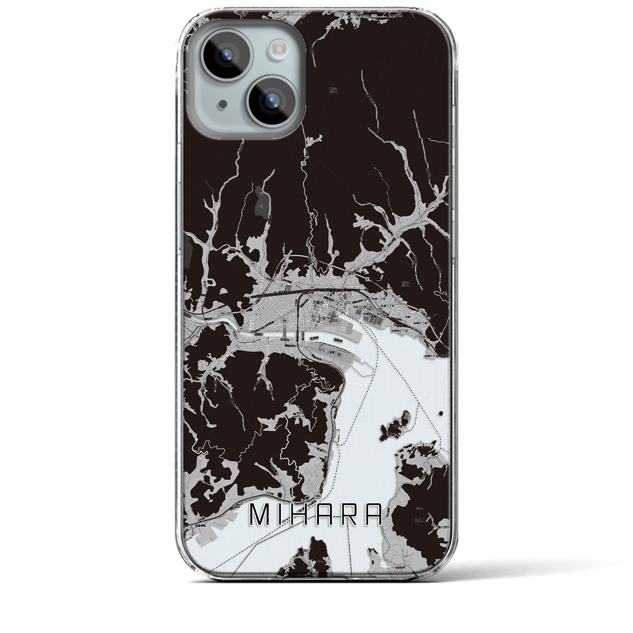 【三原(広島県)】地図柄iPhoneケース(クリアタイプ)