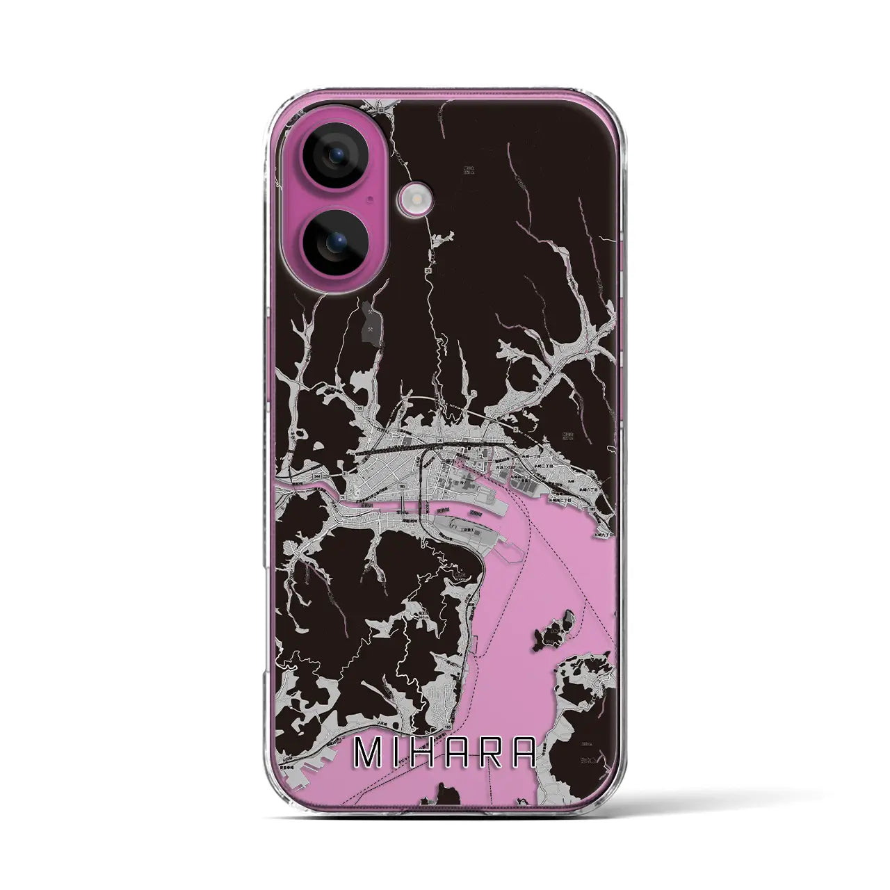 【三原(広島県)】地図柄iPhoneケース(クリアタイプ)