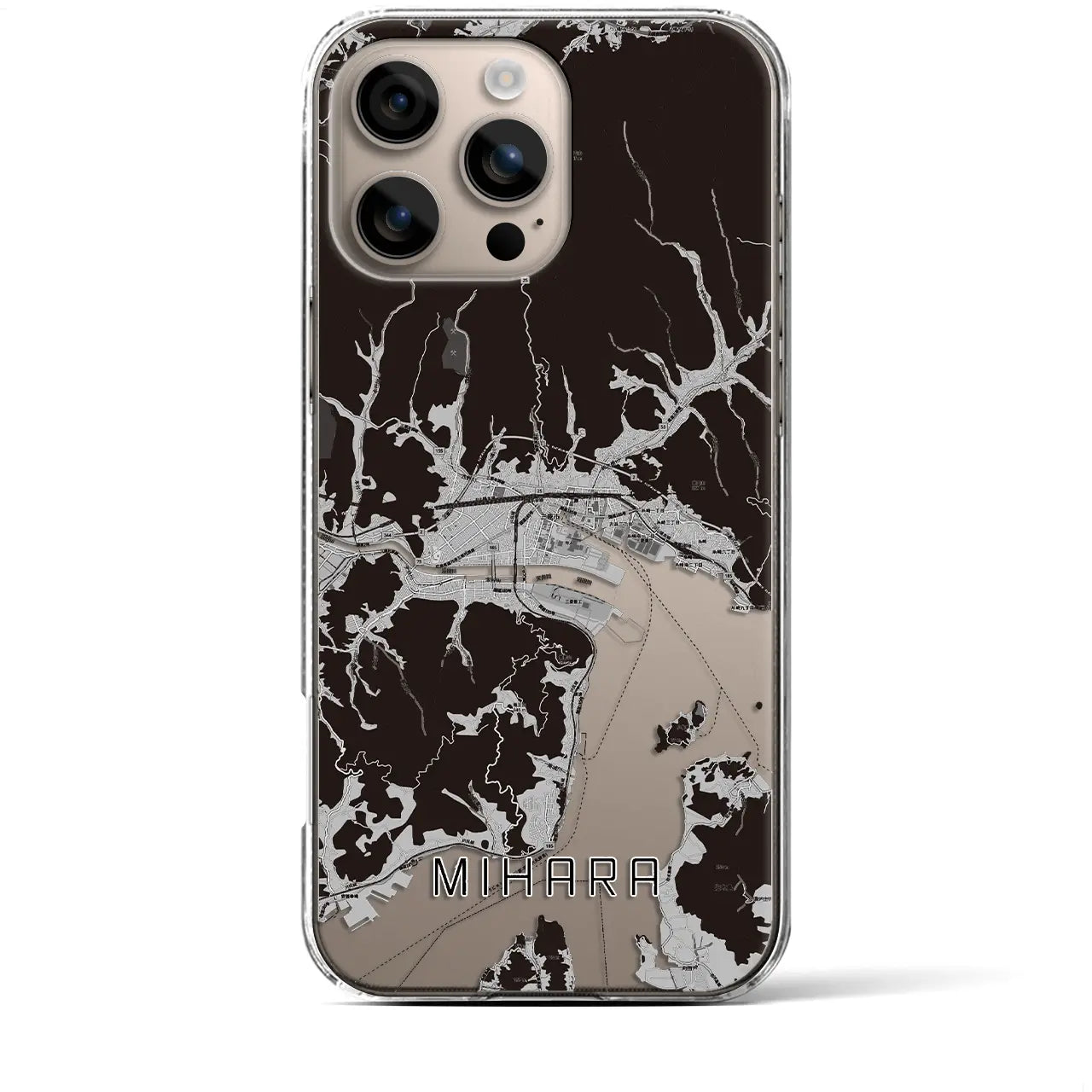 【三原(広島県)】地図柄iPhoneケース(クリアタイプ)