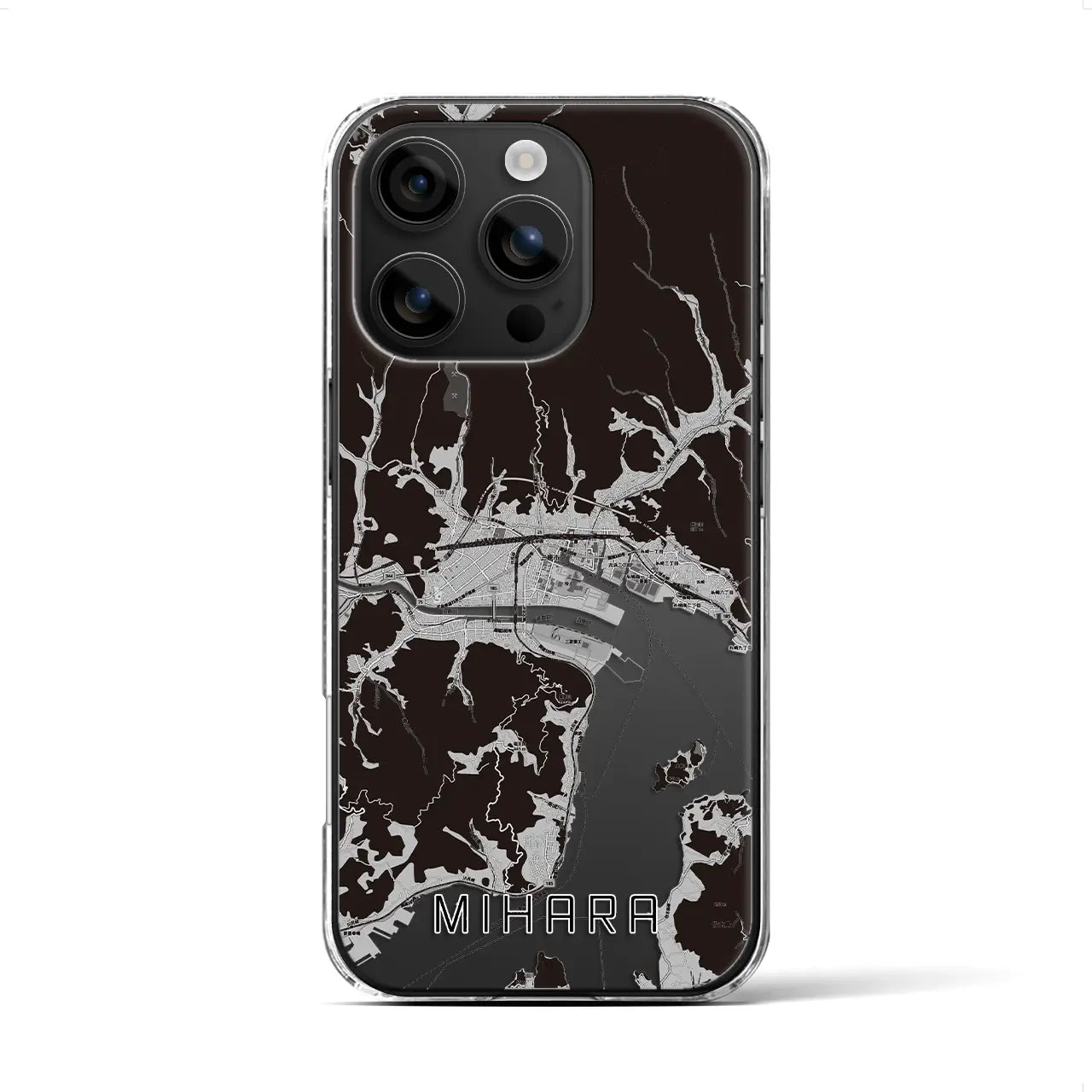 【三原(広島県)】地図柄iPhoneケース(クリアタイプ)