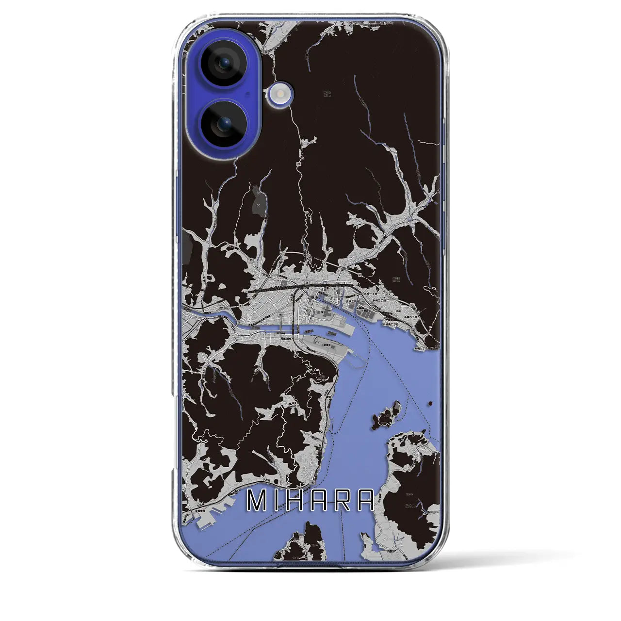 【三原(広島県)】地図柄iPhoneケース(クリアタイプ)