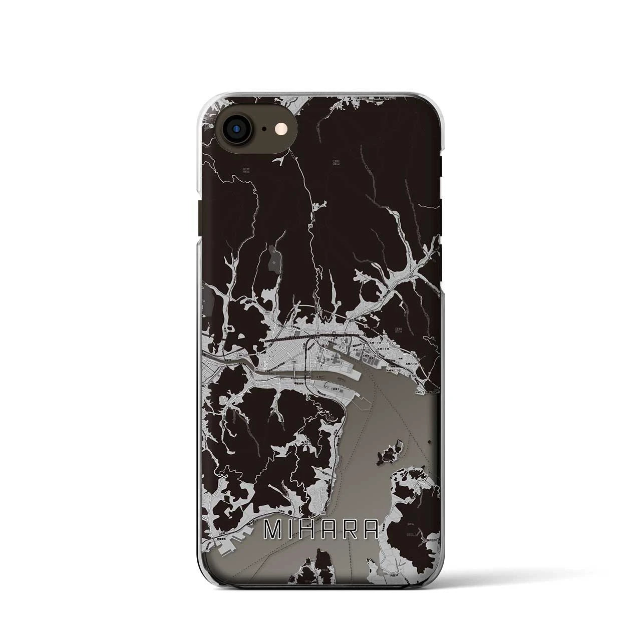 【三原(広島県)】地図柄iPhoneケース(クリアタイプ)