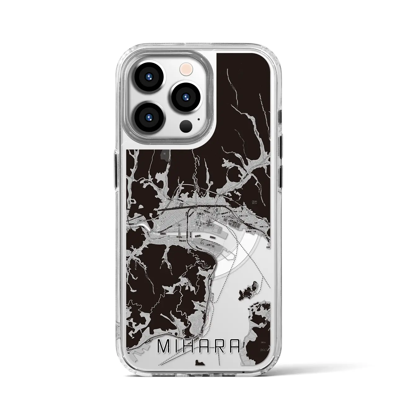 【三原(広島県)】地図柄iPhoneケース(MagSafeタイプ)