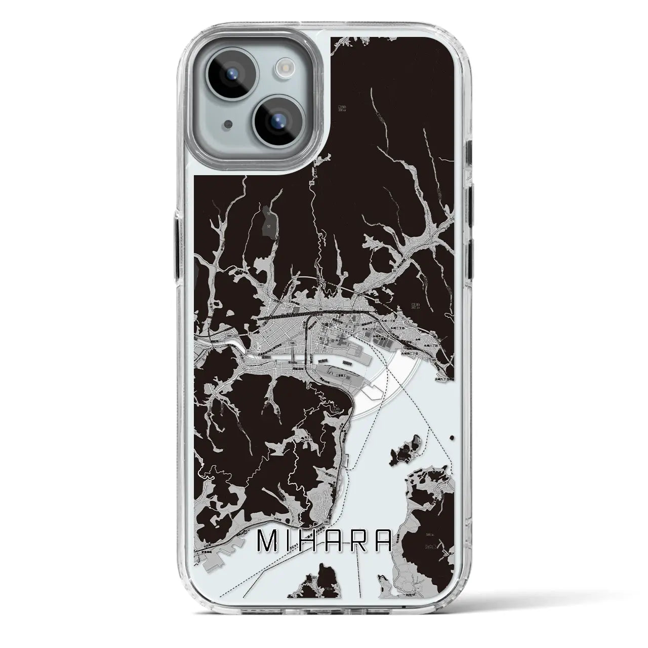 【三原(広島県)】地図柄iPhoneケース(MagSafeタイプ)