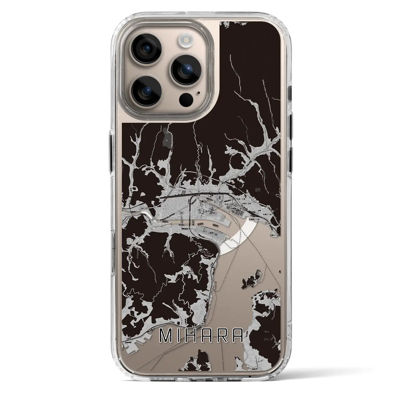 【三原(広島県)】地図柄iPhoneケース(MagSafeタイプ)