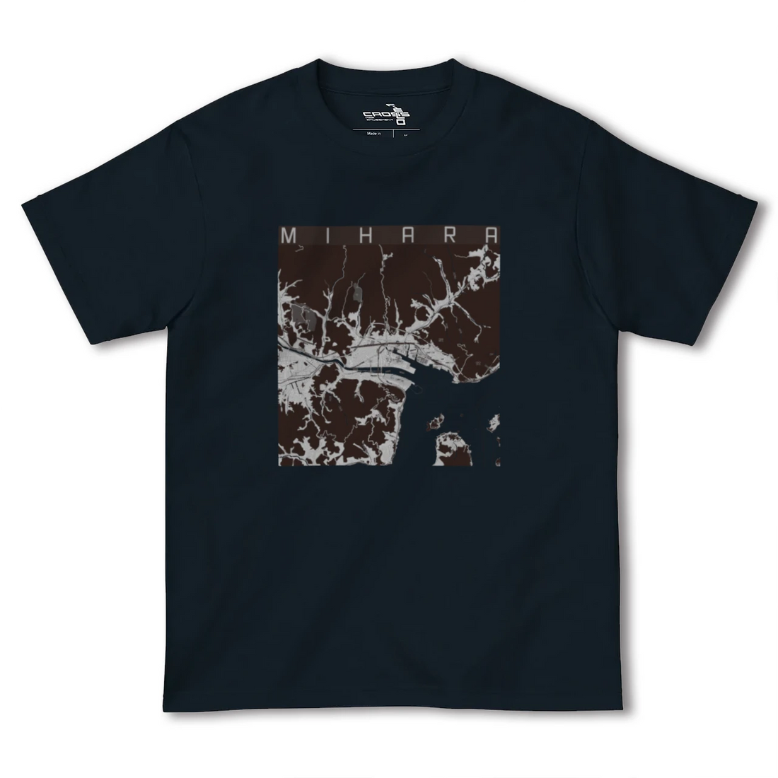 【三原(広島県)】地図柄ヘビーウェイトTシャツ