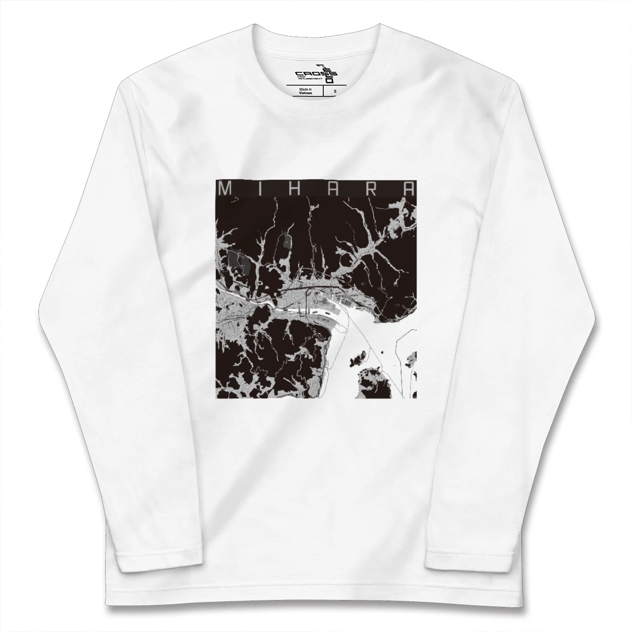 【三原(広島県)】地図柄ロングスリーブTシャツ
