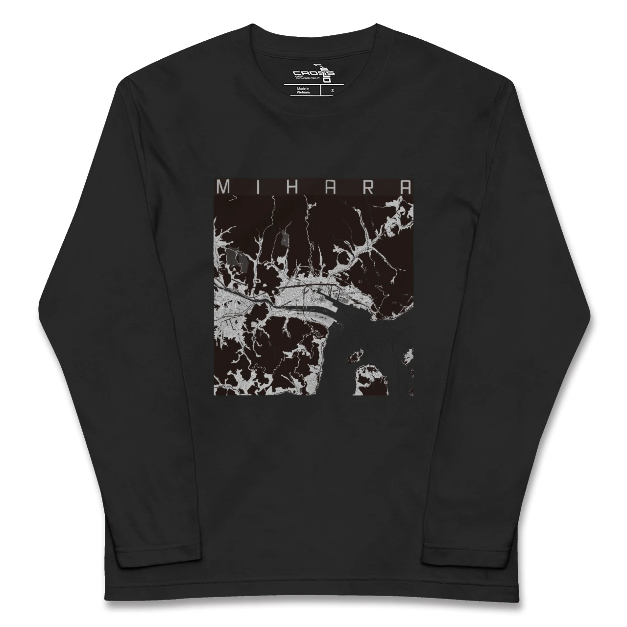 【三原(広島県)】地図柄ロングスリーブTシャツ