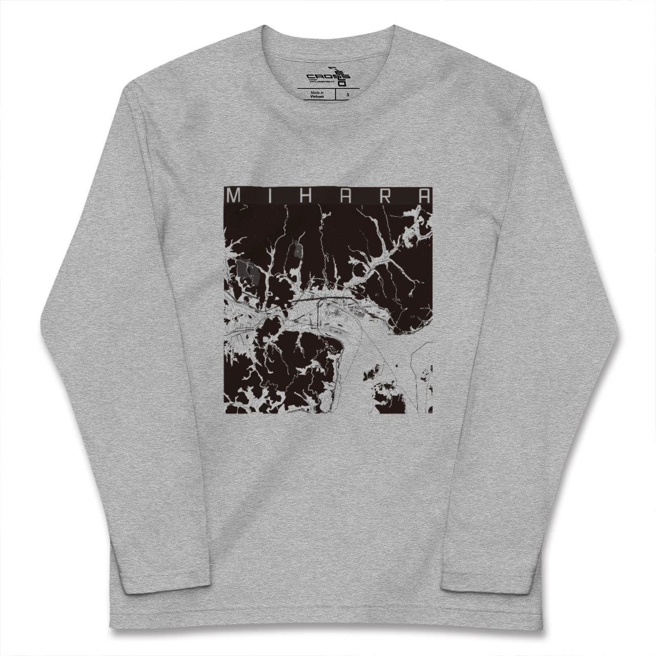 【三原(広島県)】地図柄ロングスリーブTシャツ