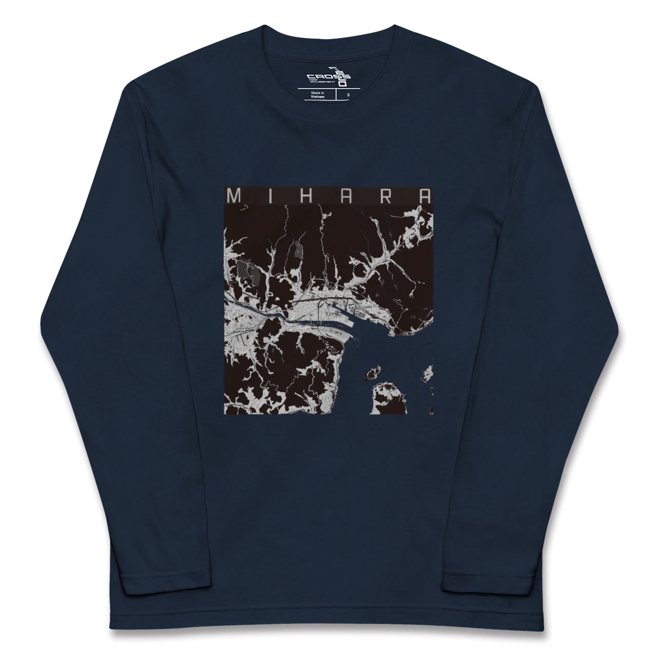 【三原(広島県)】地図柄ロングスリーブTシャツ