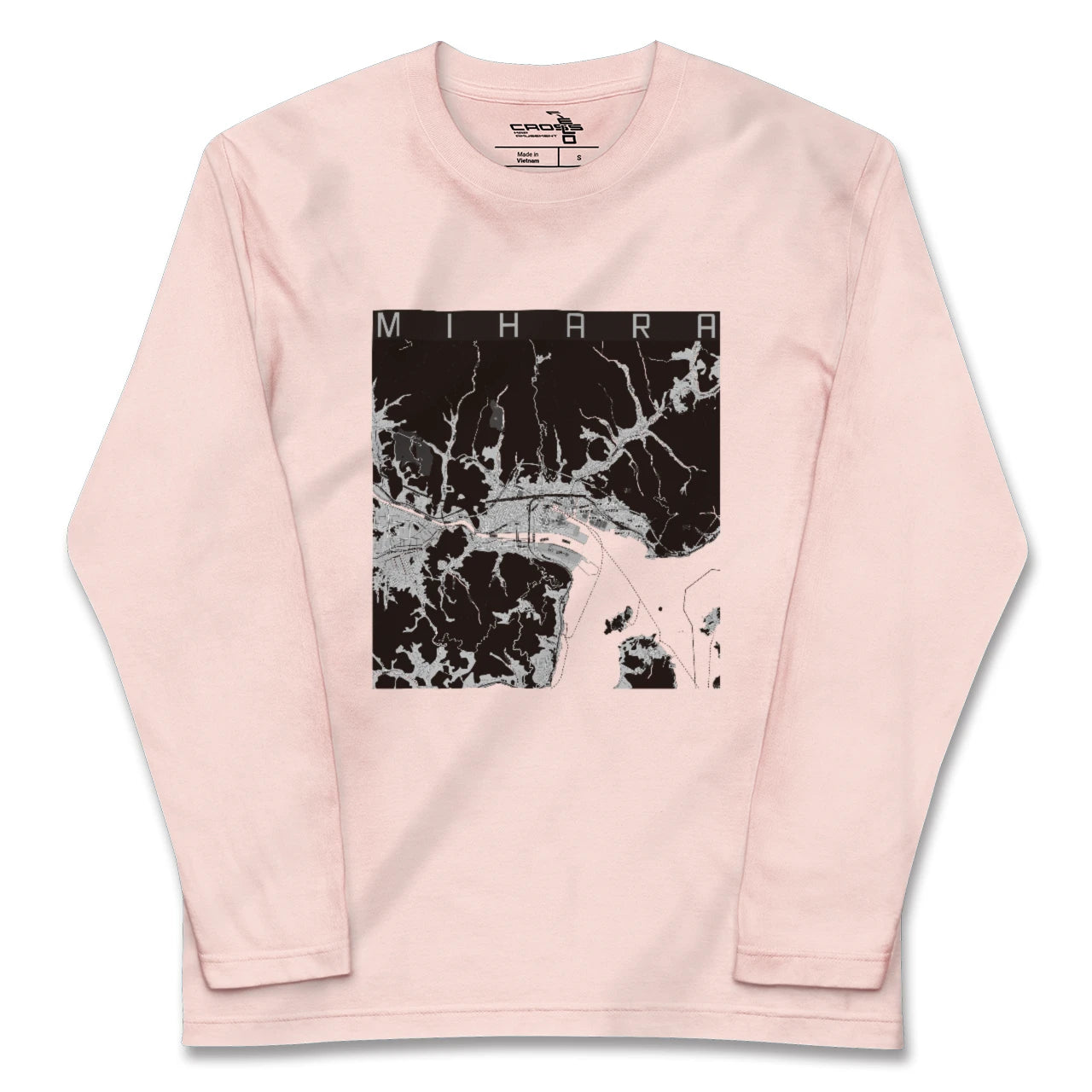 【三原(広島県)】地図柄ロングスリーブTシャツ
