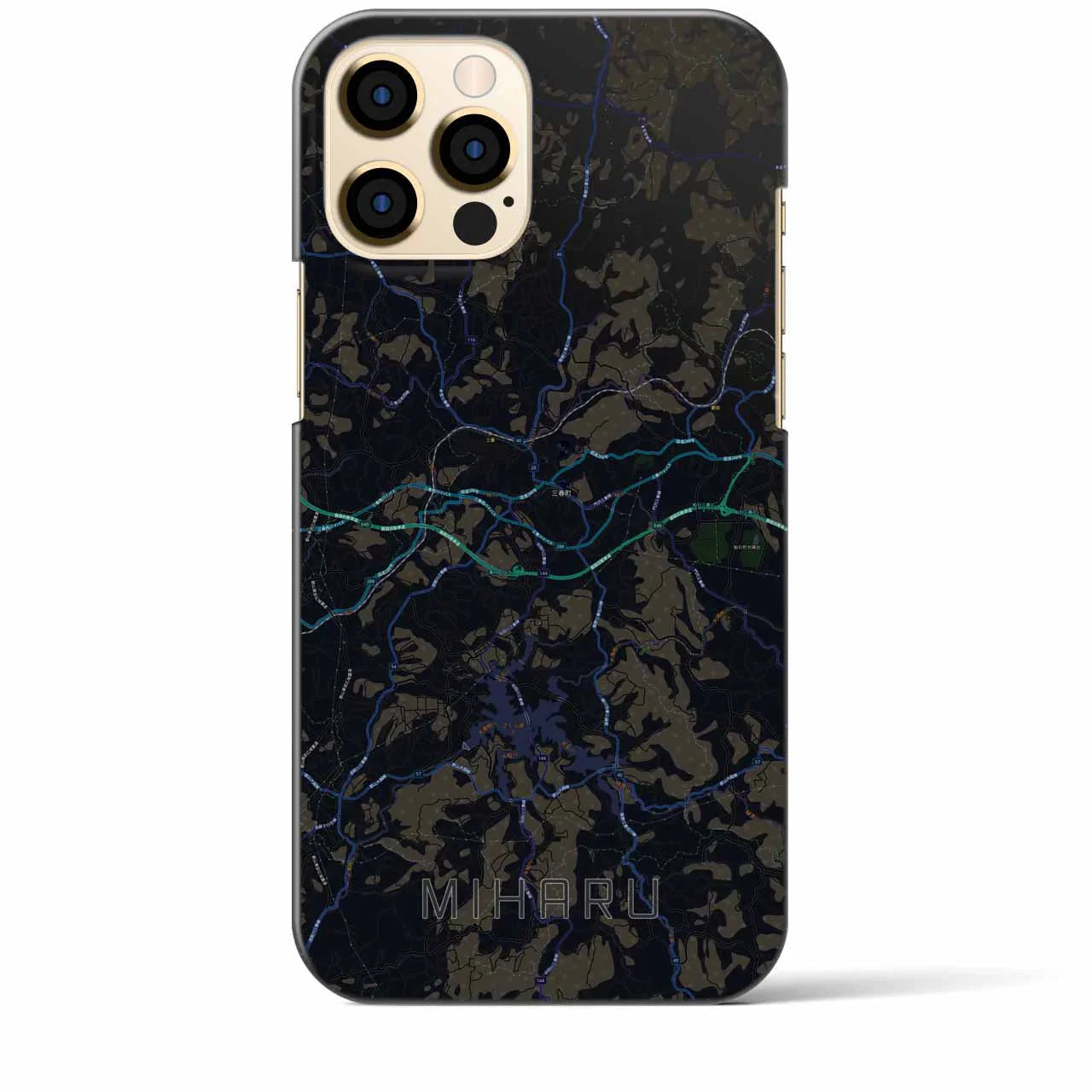 【三春(福島県)】地図柄iPhoneケース(バックカバータイプ)